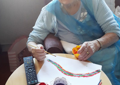Making window rainbows at Sonya Lodge Residential Care Home 1