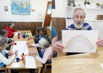 Making window rainbows at Sonya Lodge Residential Care Home 3