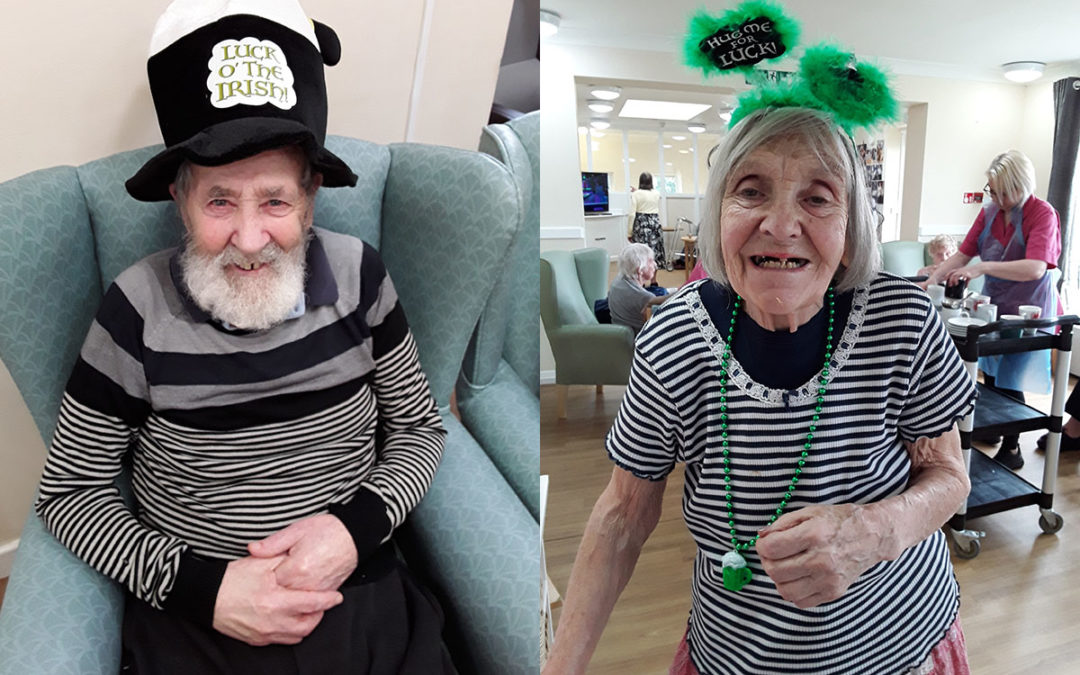 Sonya Lodge Residential Care Home residents dress up for St Patricks Day