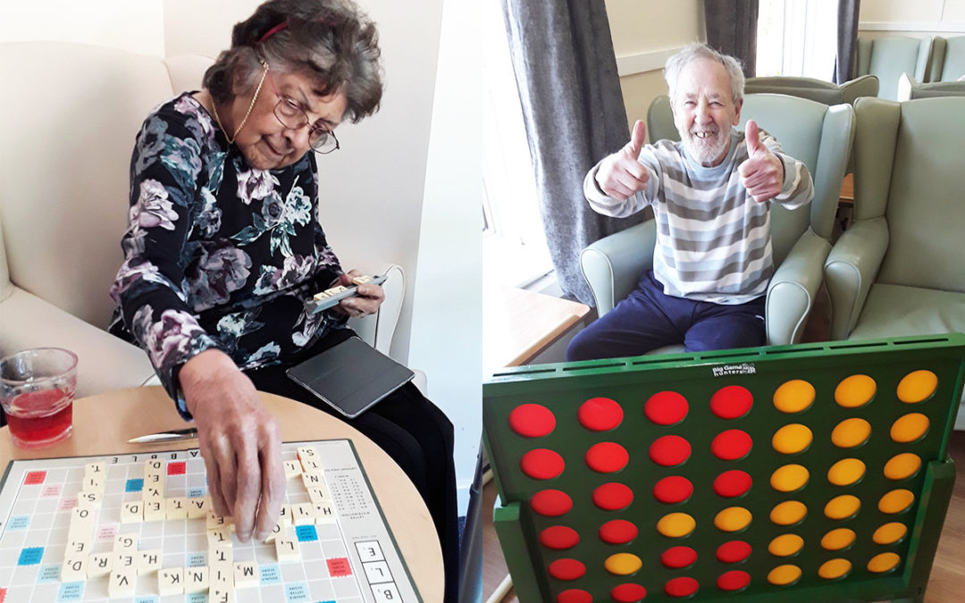 A selection of new games for Sonya Lodge Residential Care Home residents