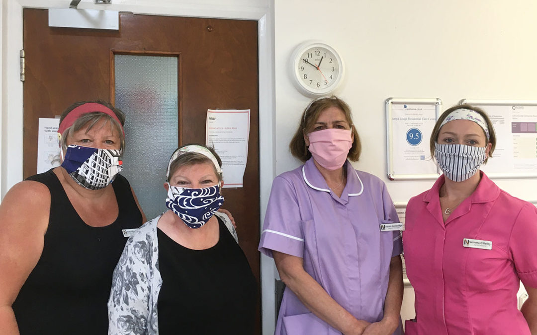 Sonya Lodge Residential Care Home staff say thank you for the face masks