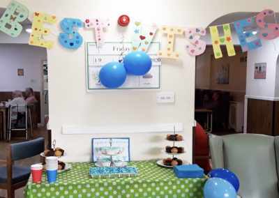 Decorations and cakes for a baby shower