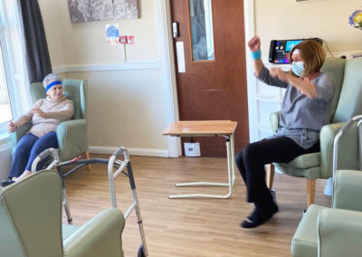 Seated exercise at Sonya Lodge Residential Care Home