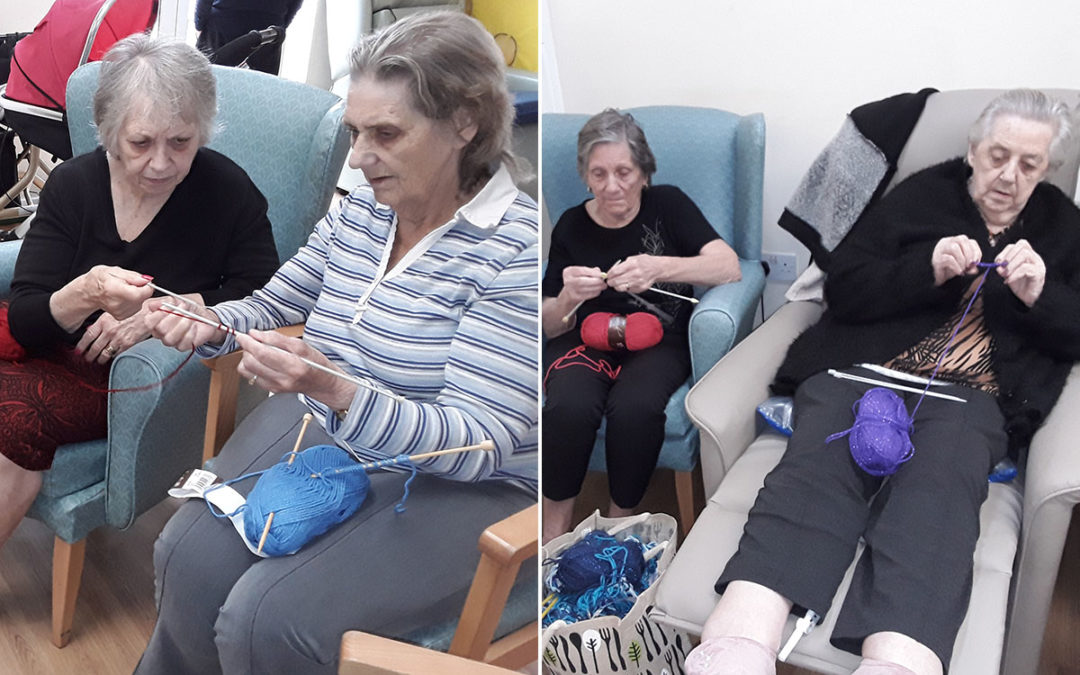 Sonya Lodge Residential Care Home launch knit and natter group
