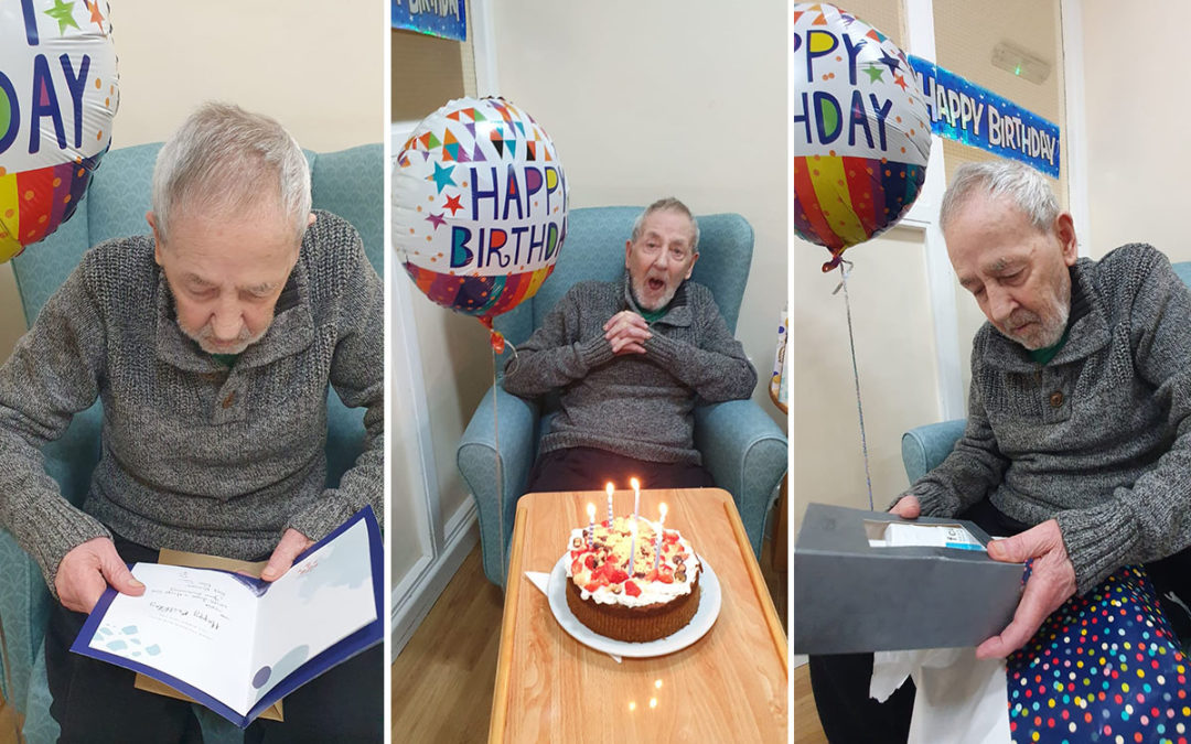 Happy birthday to Ted at Sonya Lodge Residential Care Home