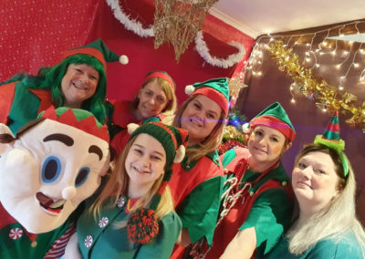 Staff dress up to celebrate National Elf Day at Sonya Lodge Residential Care Home