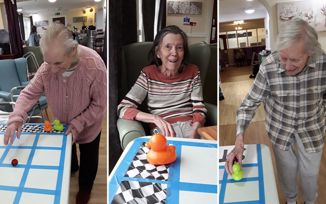 Badminton and duck racing fun at Sonya Lodge Residential Care Home
