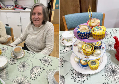 Cakes and tea at Sonya Lodge Residential Care Home