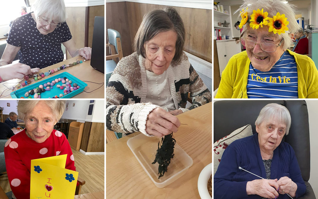 An array of arts and crafts at Sonya Lodge Residential Care Home