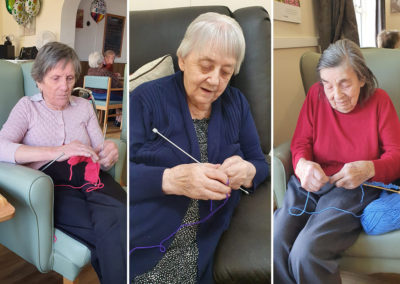 Knit and Natter club at Sonya Lodge Residential Care Home