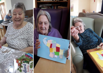 Animal arts and crafts at Sonya Lodge Residential Care Home