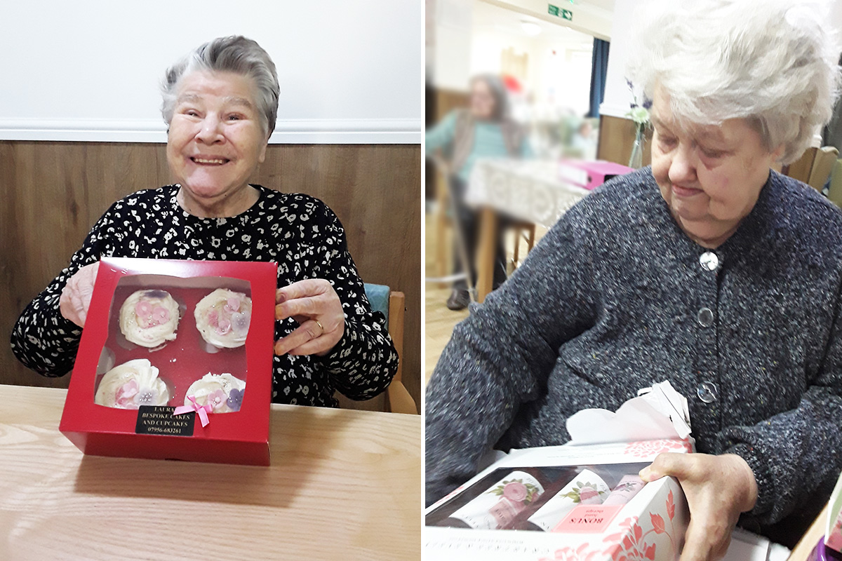 Birthday treats for Nina and Ann at Sonya Lodge Residential Care Home