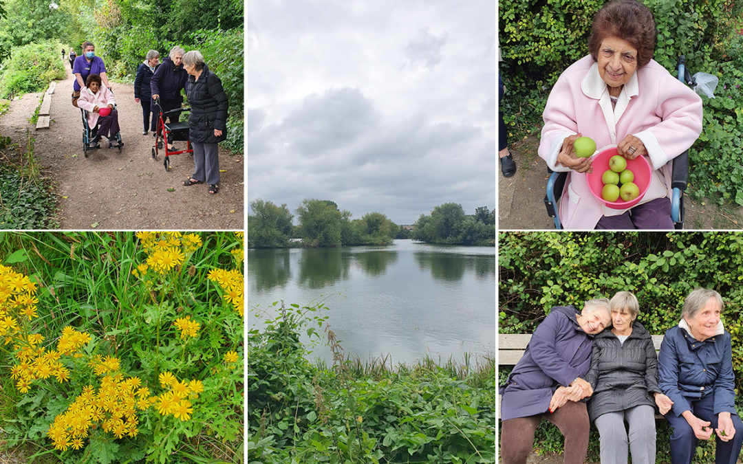 Sonya Lodge Residential Care Home residents enjoy Brooklands Lake