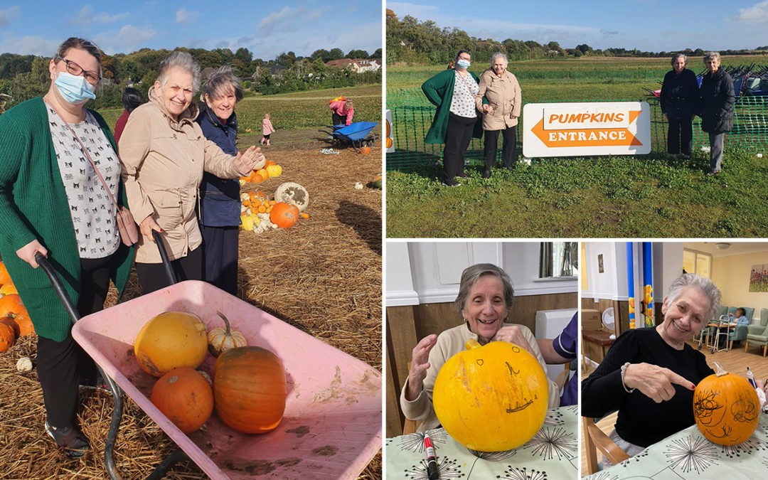 Sonya Lodge Residential Care Home residents enjoy pumpkin picking and carving