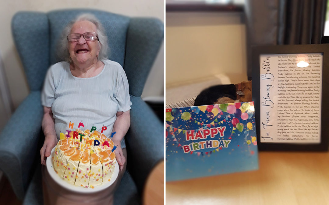 Birthday celebrations for Ellen at Sonya Lodge Residential Care Home