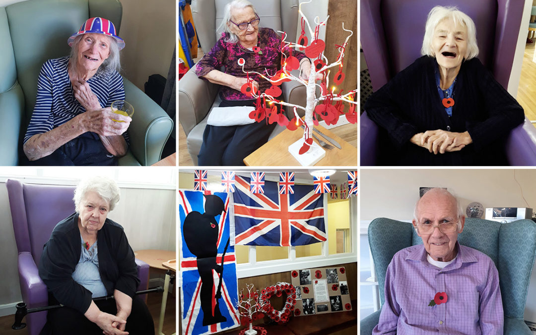 Remembrance tributes at Sonya Lodge Residential Care Home