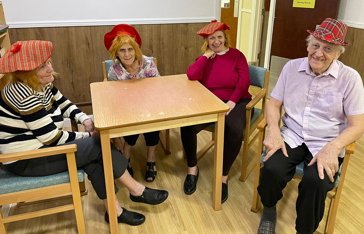 Burns Night celebrations at Sonya Lodge Residential Care Home