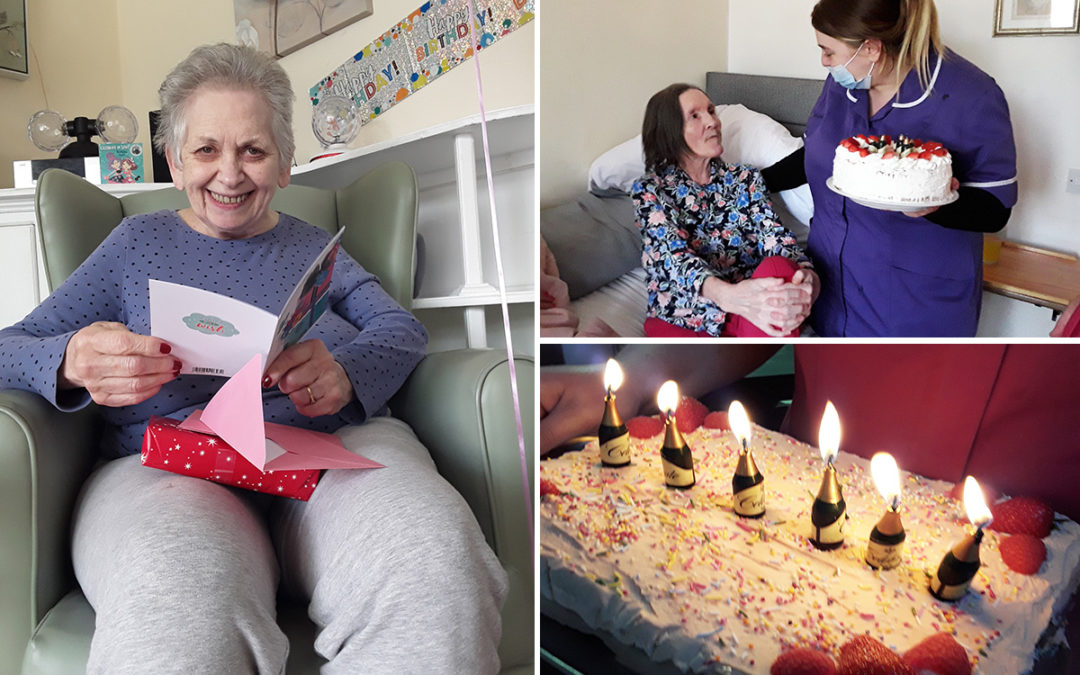 Double helpings of birthday cake at Sonya Lodge Residential Care Home