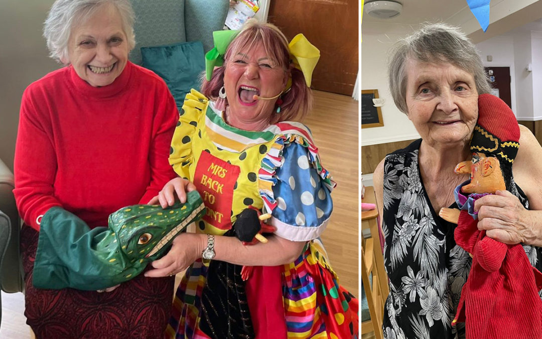 Sonya Lodge Residential Care Home residents enjoy Punch and Judy show