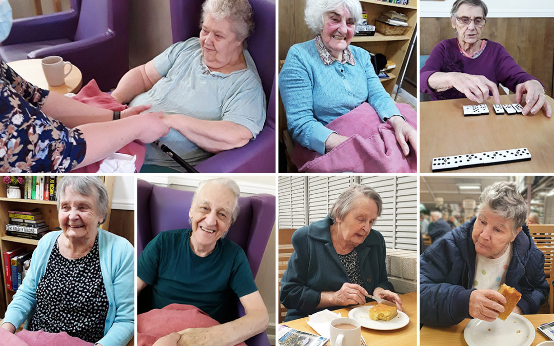 Sonya Lodge Residential Care Home residents enjoy relaxing activities and garden centre trip