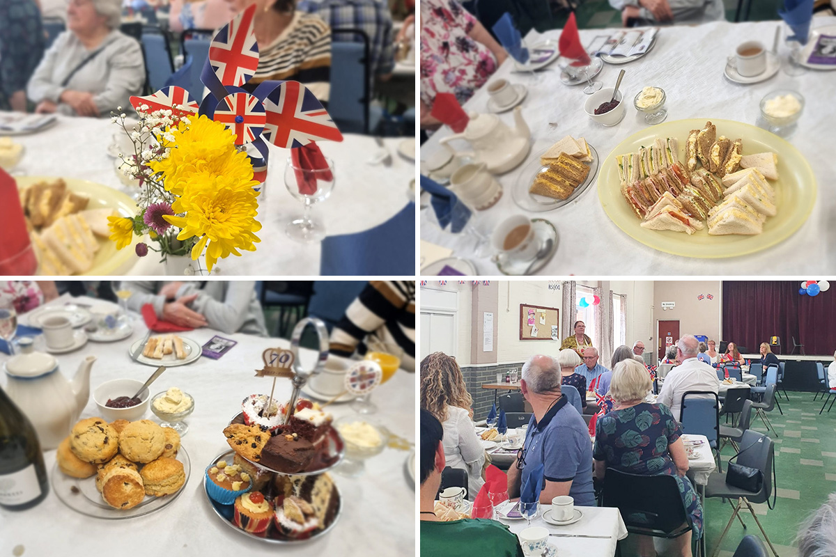 Sonya Lodge Residential Care Home residents at St Michael's Church for a Jubilee tea
