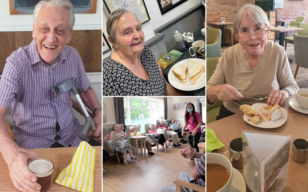 Cafe trips and chair fitness at Sonya Lodge Residential Care Home