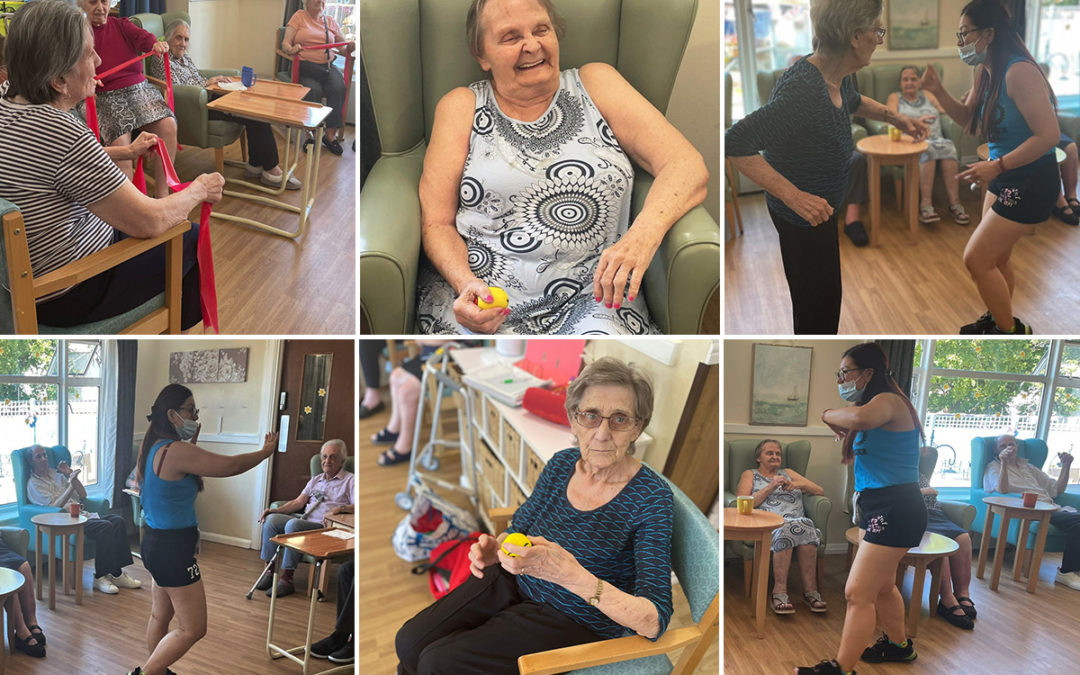 Chair fitness session at Sonya Lodge Residential Care Home