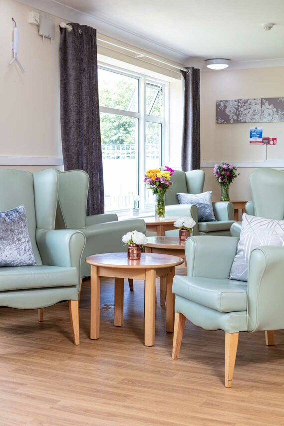 The main lounge area at Sonya Lodge Residential Care Home