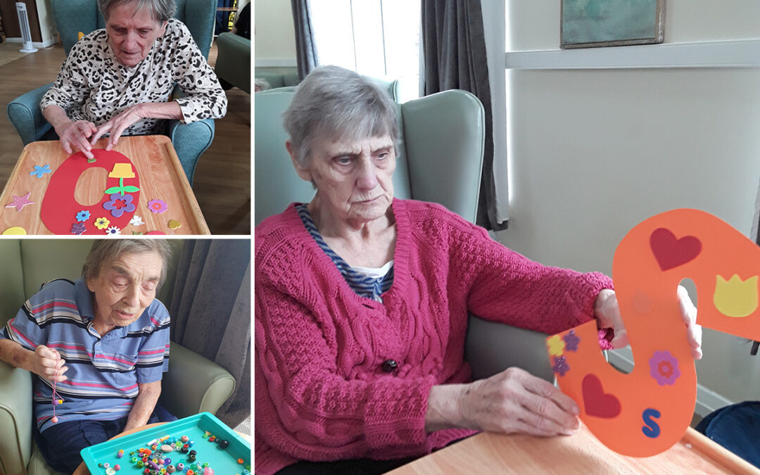 Arts and crafts session at Sonya Lodge Residential Care Home