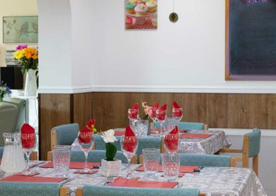 The dining room room at Sonya Lodge Residential Care Home