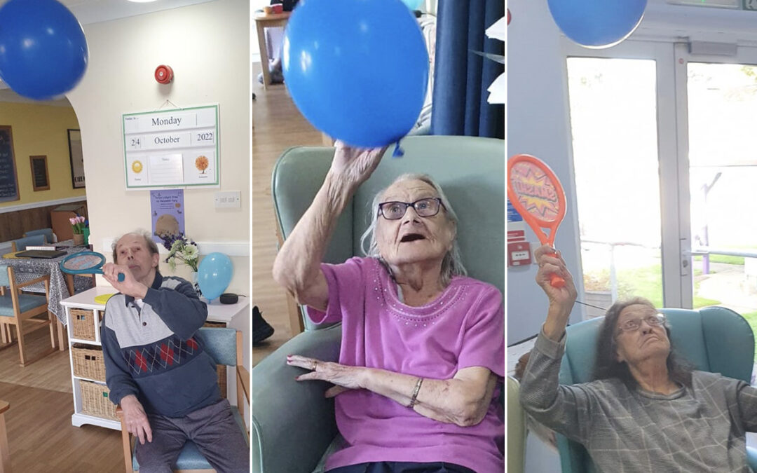 Balloon tennis and movie afternoon at Sonya Lodge Residential Care Home