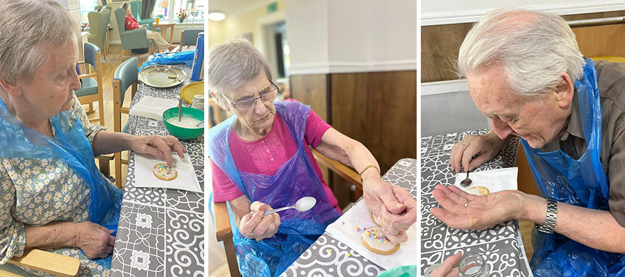 Biscuits decorating at Sonya Lodge Residential Care Home