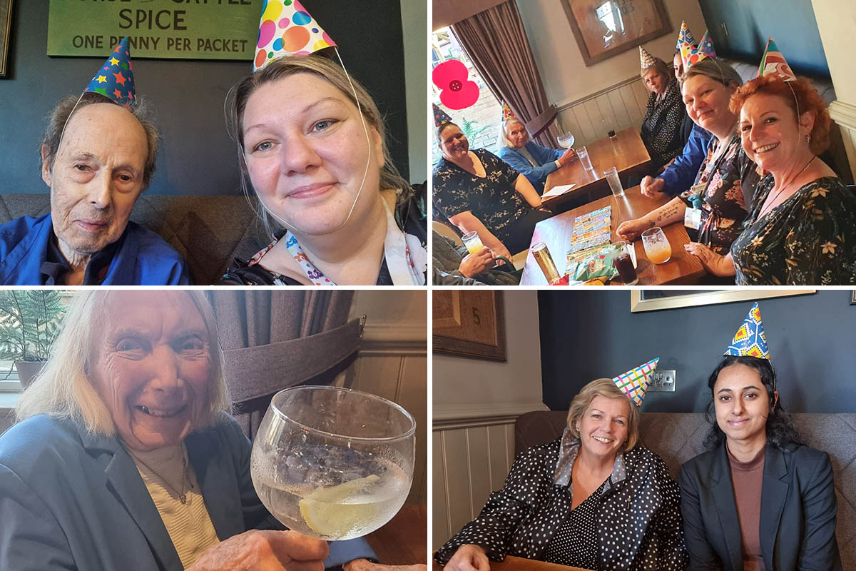 Sonya Lodge Residential Care Home residents enjoy pub birthday celebrations
