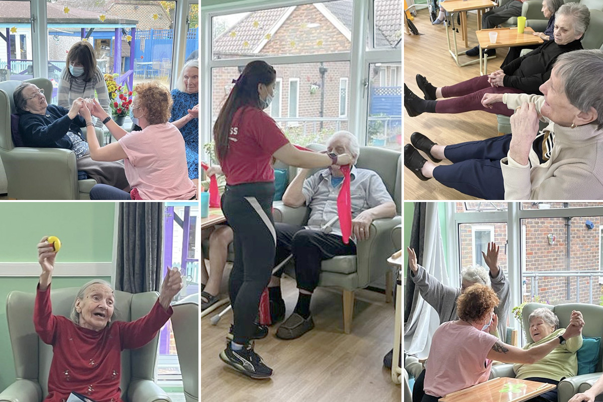 Chair fitness session at Sonya Lodge Residential Care Home