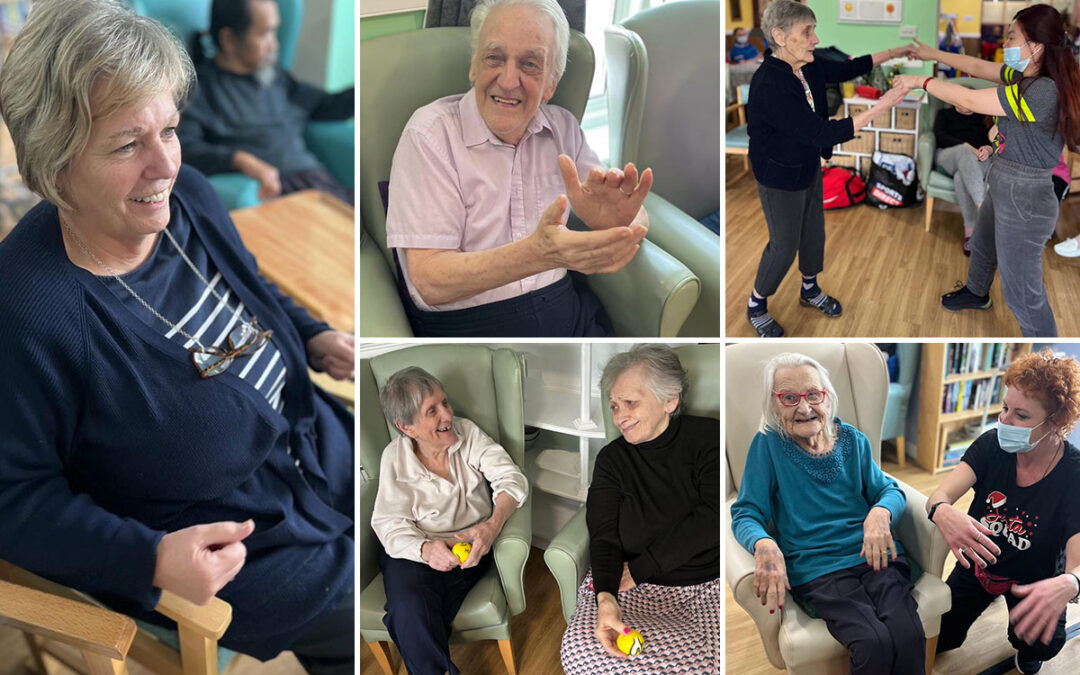 G-Fitness chair exercises at Sonya Lodge Residential Care Home