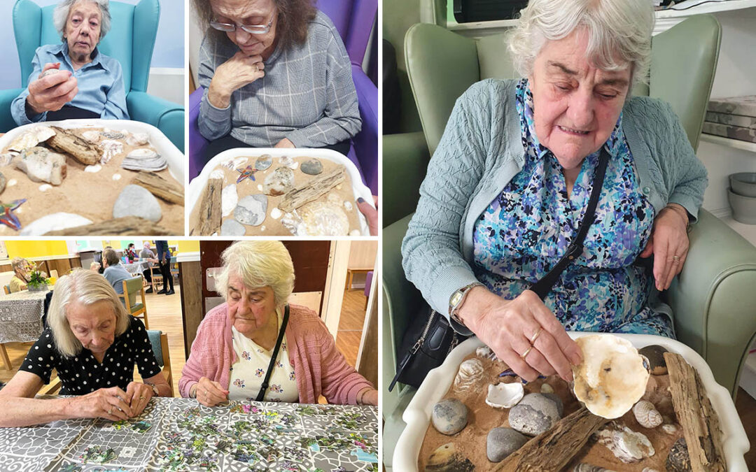 Sensory tray and creative pastimes at Sonya Lodge Residential Care Home