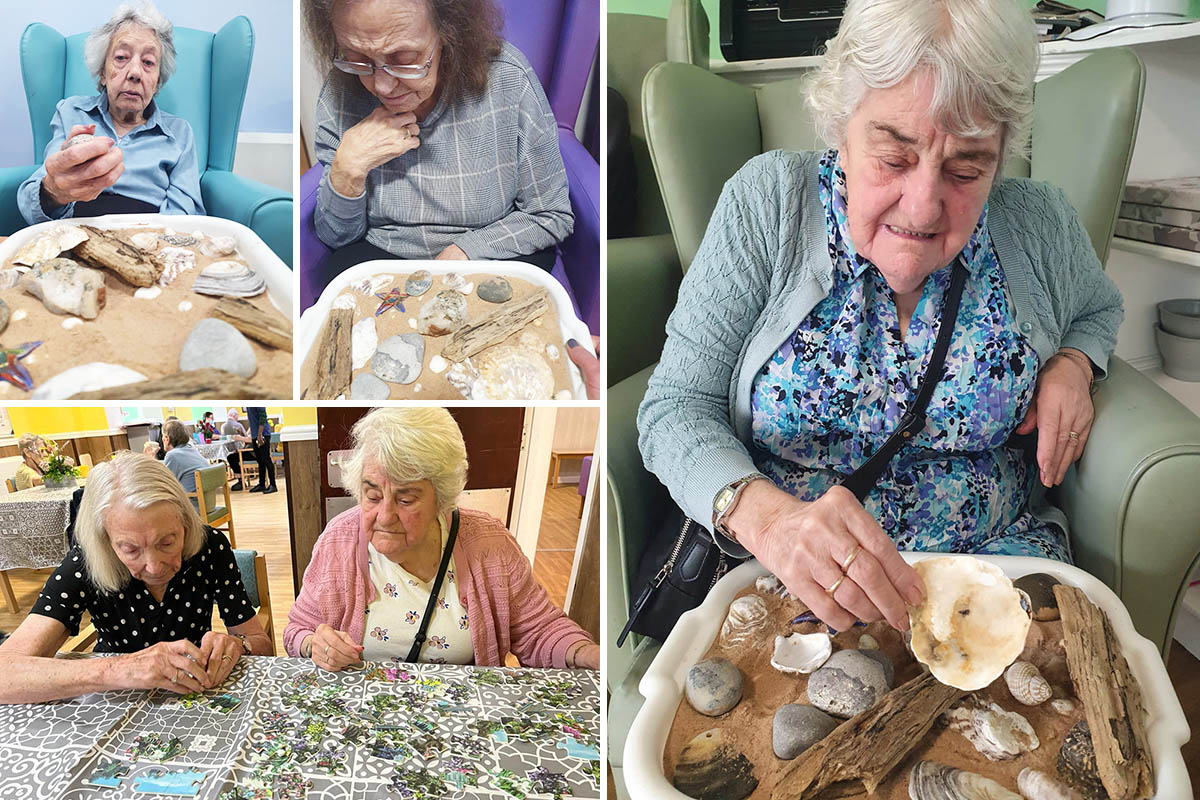 Sensory tray and creative pastimes at Sonya Lodge Residential Care Home