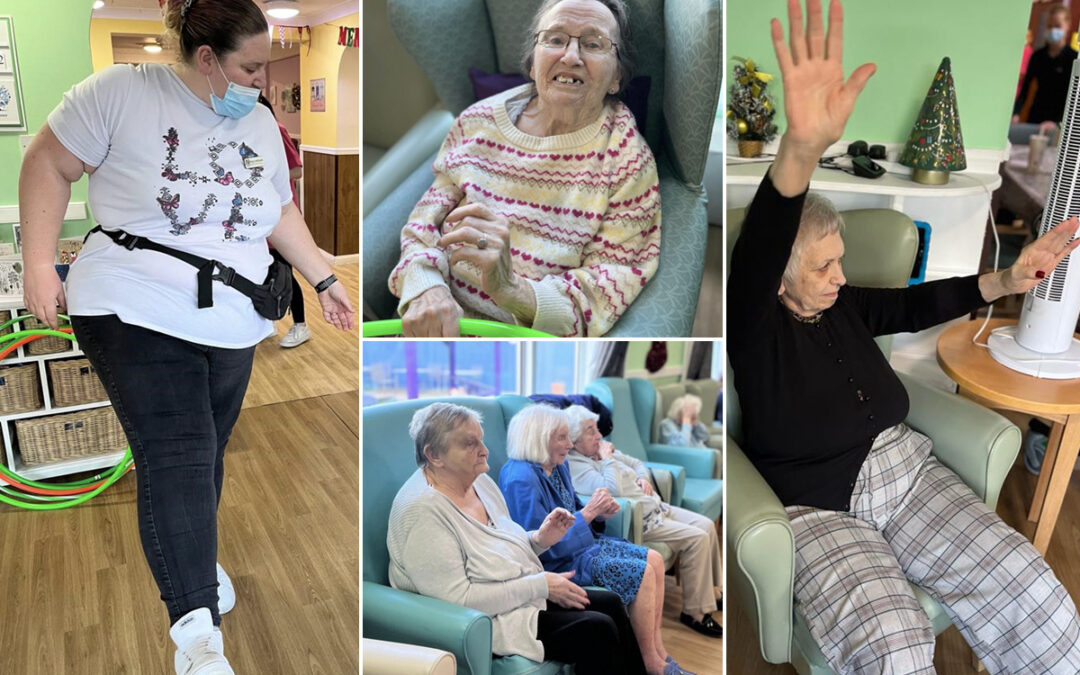 Festive chair fitness at Sonya Lodge Residential Care Home
