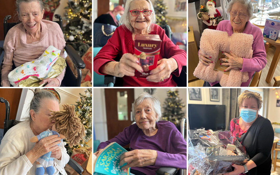 Christmas present and raffle fun at Sonya Lodge Residential Care Home