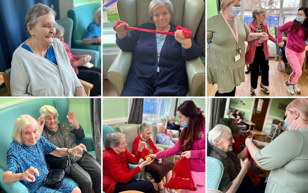 Sonya Lodge Residential Care Home residents enjoy games and chair fitness