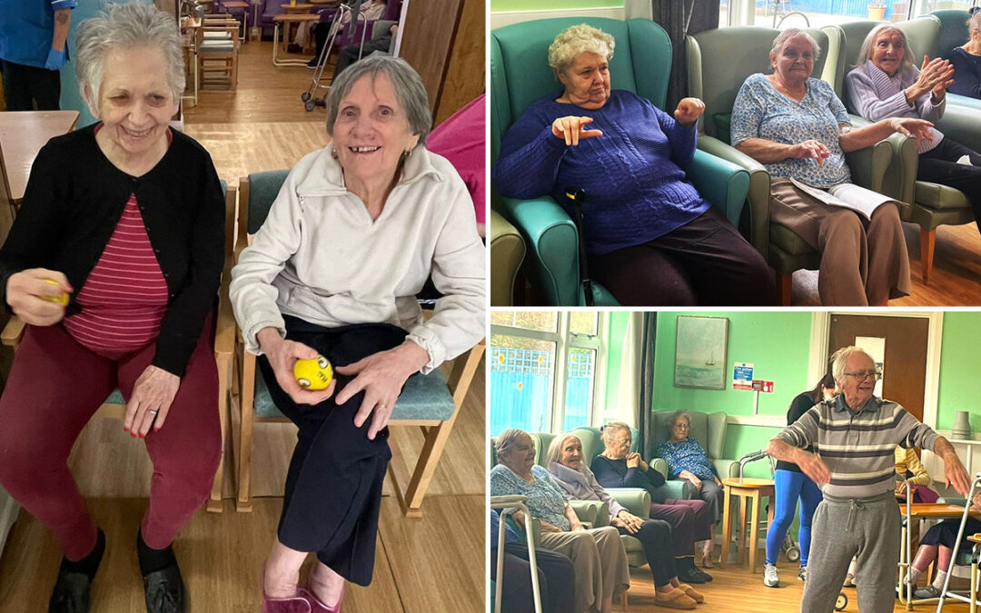 Keeping active with chair fitness at Sonya Lodge Residential Care Home