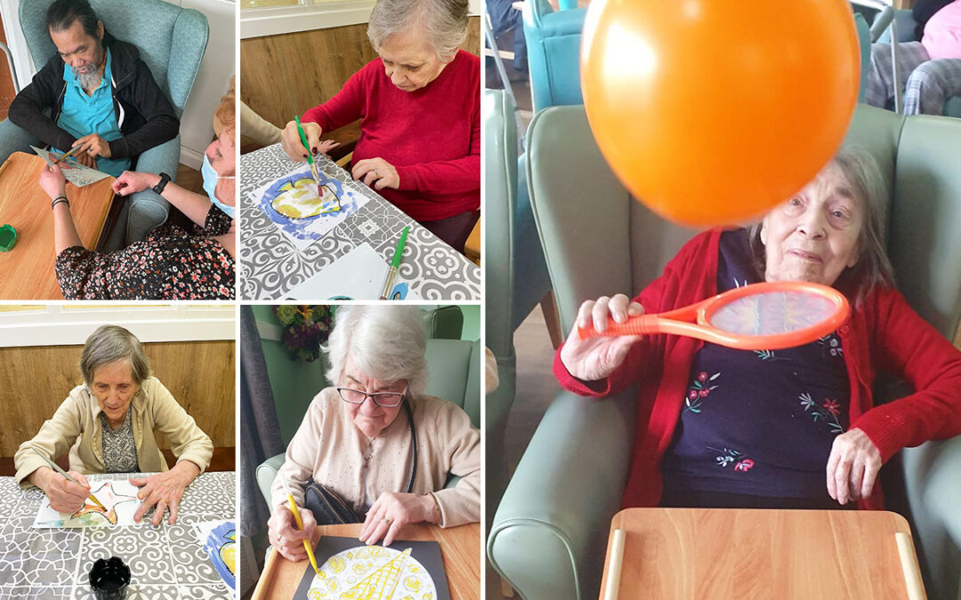 Creative art and games at Sonya Lodge Residential Care Home