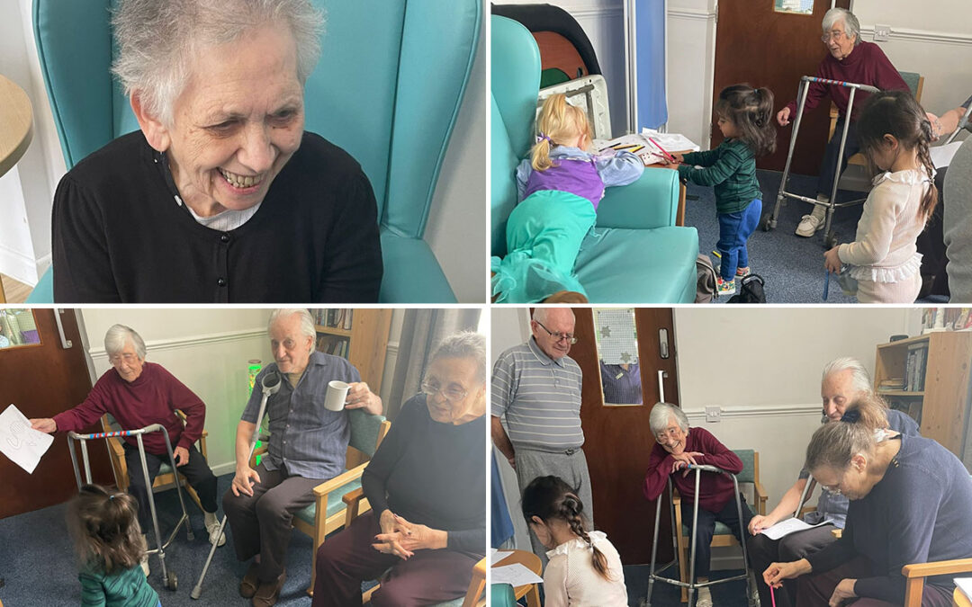 Sonya Lodge Residential Care Home residents enjoy time with young friends
