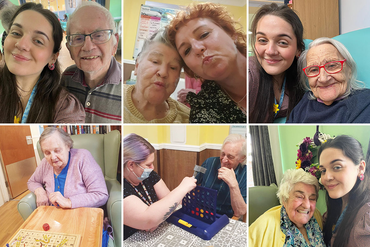 Selfies and games at Sonya Lodge Residential Care Home