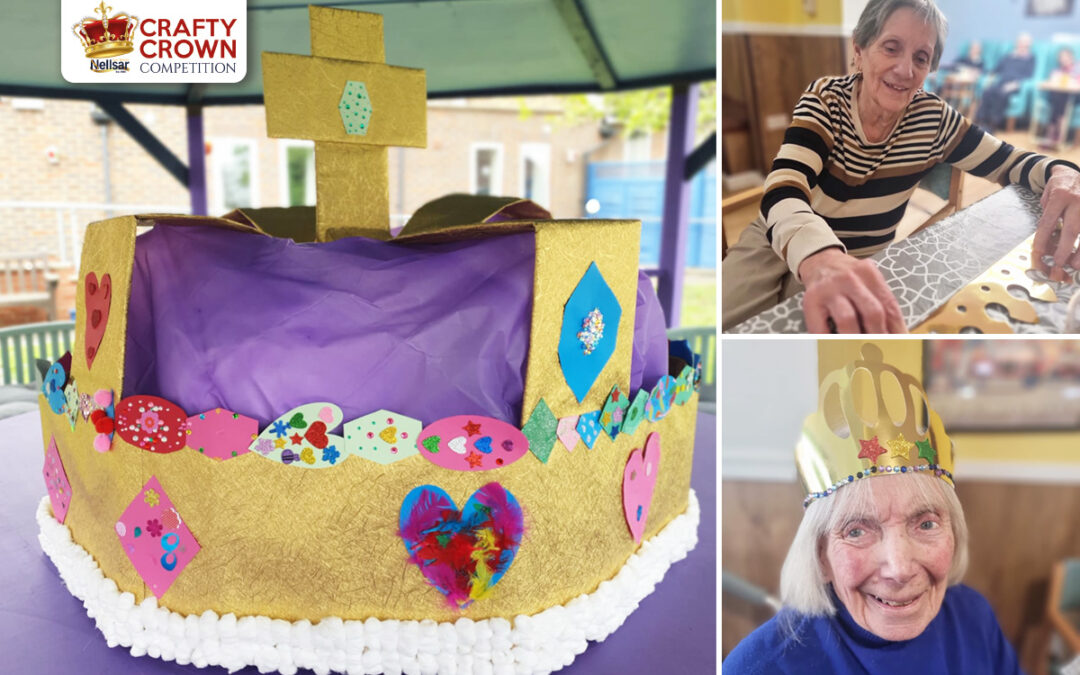 Sonya Lodge Residential Care Home residents create impressive display for Nellsar Crafty Crown Competition