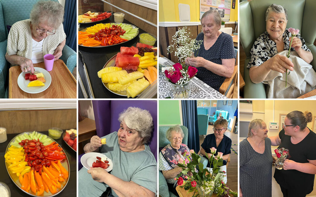 Home activities and staying hydrated at Sonya Lodge Residential Care Home