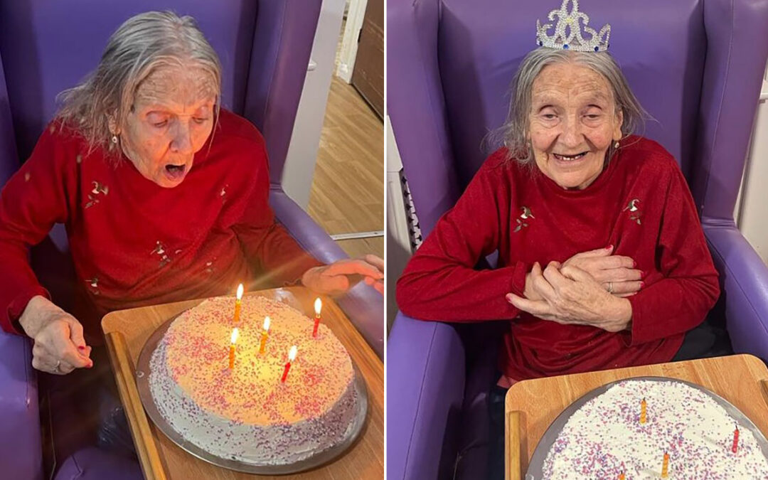 Birthday celebrations for Kathleen at Sonya Lodge Residential Care Home