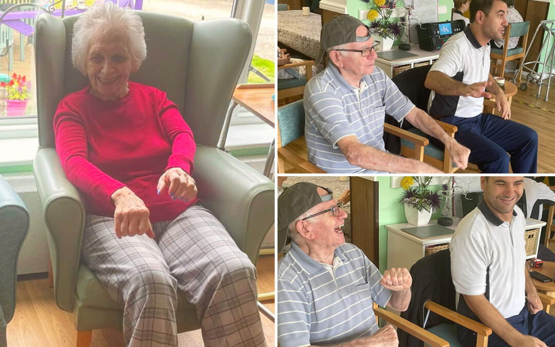 Action packed chair fitness at Sonya Lodge Residential Care Home
