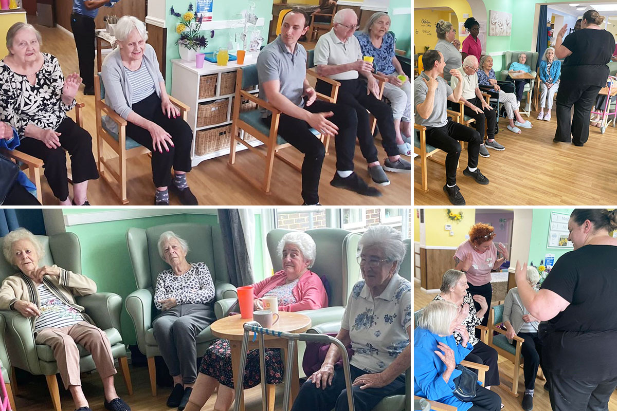 Ellenor Project seated exercise group at Sonya Lodge Residential Care Home
