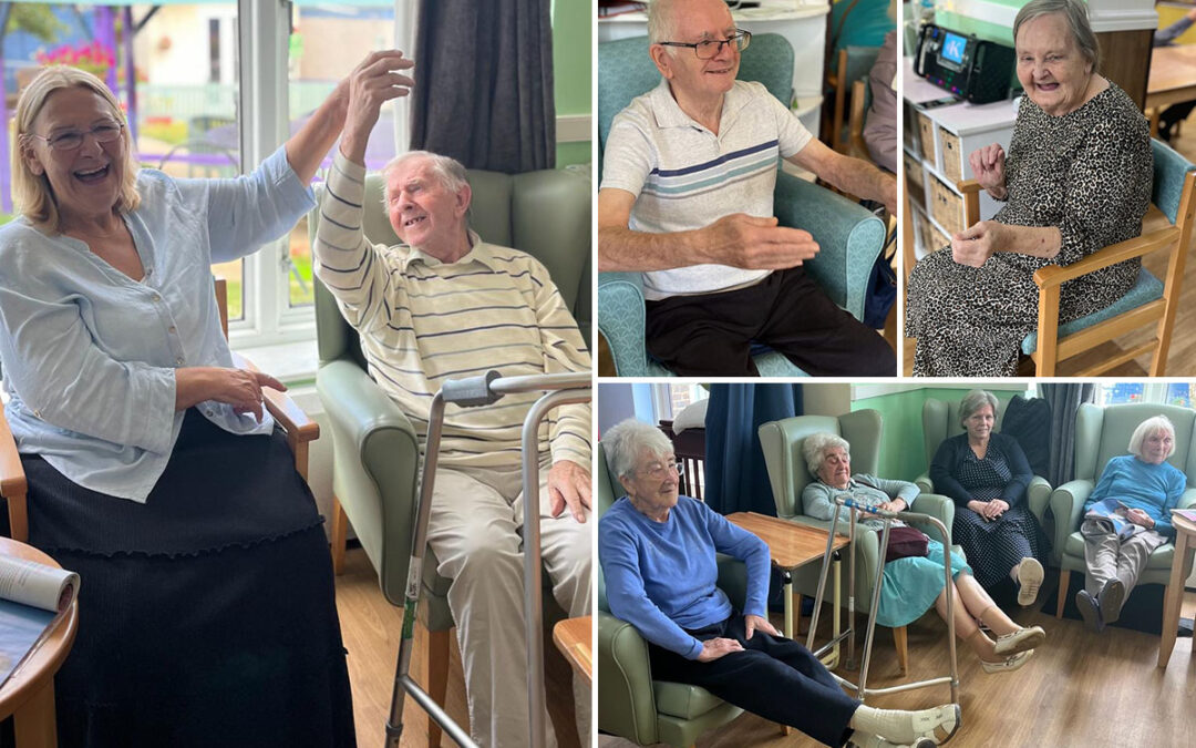 Chair fitness with Alex at Sonya Lodge Residential Care Home